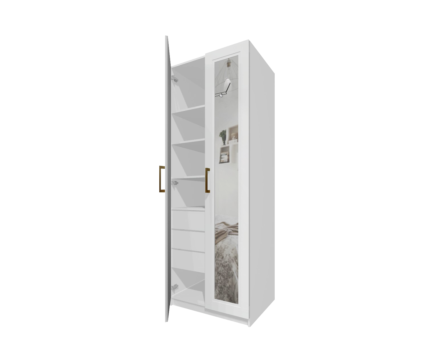 Шкаф «Нео» 80х50х210 см (с полками) Image 4
