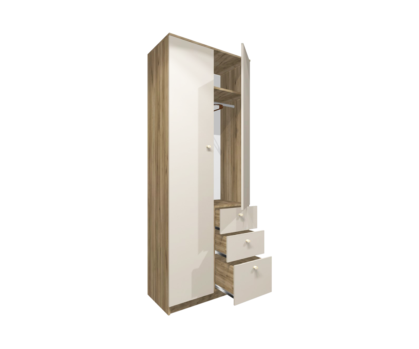 Шкаф «Кашемир» 75х50х210 cм (штанга,ящики) Image 2