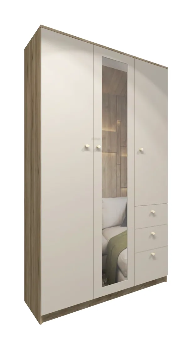 “Кашемир” 115х50х210 cм (штанга, полки, 3 ящика)