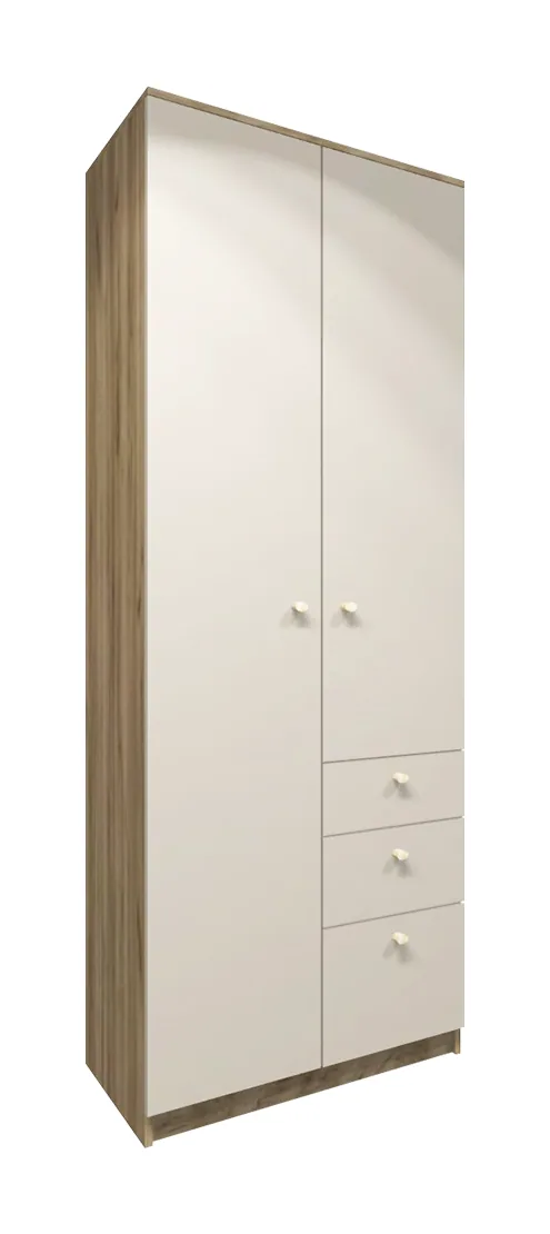 Шкаф «Кашемир» 75х50х210 cм (2 штанги, полки, ящики)